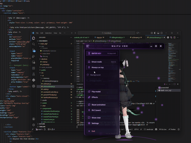 Desktop overlay demo